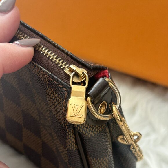 Louis Vuitton Pochette Eva with box, dust bag, gift wrap Damier Ebene - Picture 5 of 12